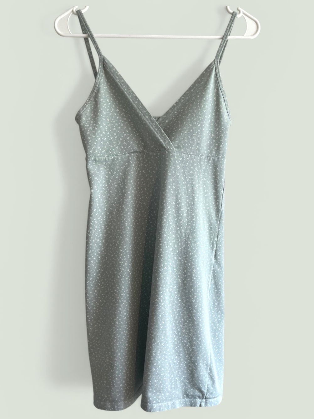 John Galt for Brandy Melville Pale Sage Cotton Mini Slip Dress Size S (est)